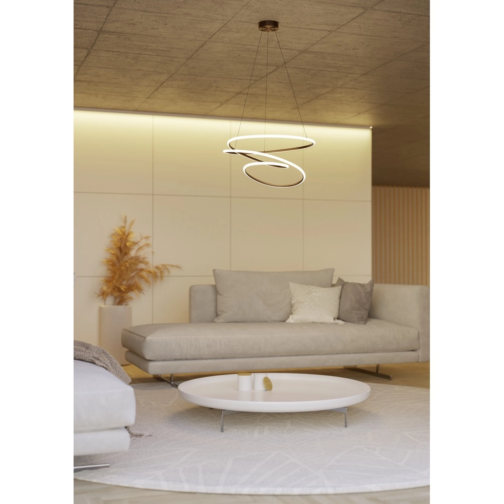 Lampe pendante moderne Racale Ø 58 cm de bronze Eglo 9008606391400