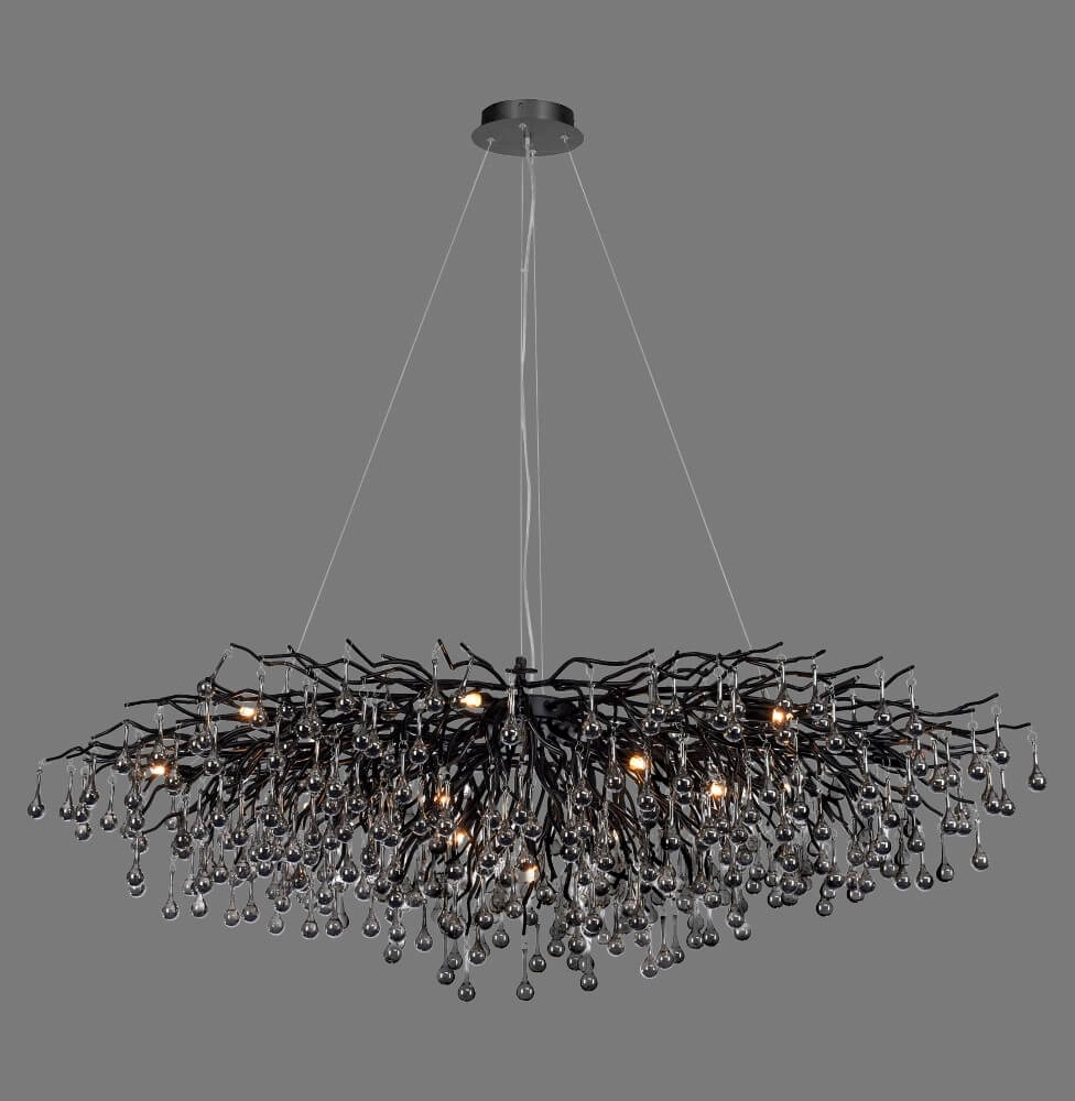 Grand lustre Icicle noir Paul Neuhaus 4012248377543