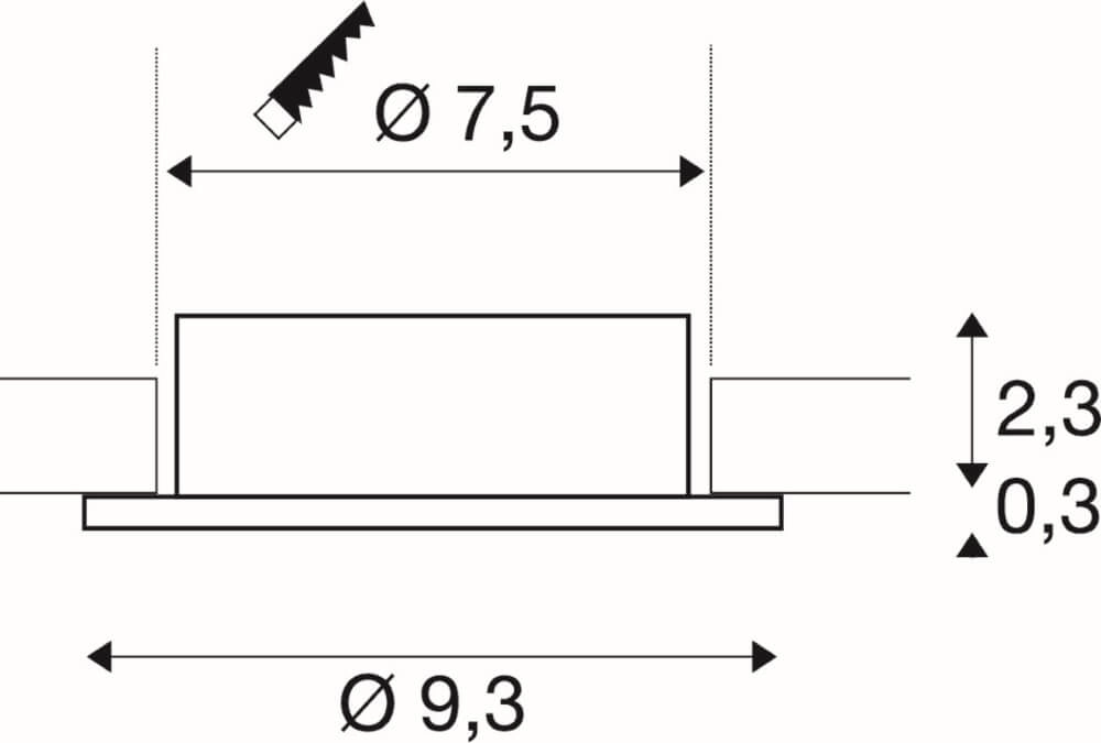 Anneau de montage New Tria 75 rond rose - sans raccord SLV 4024163276450