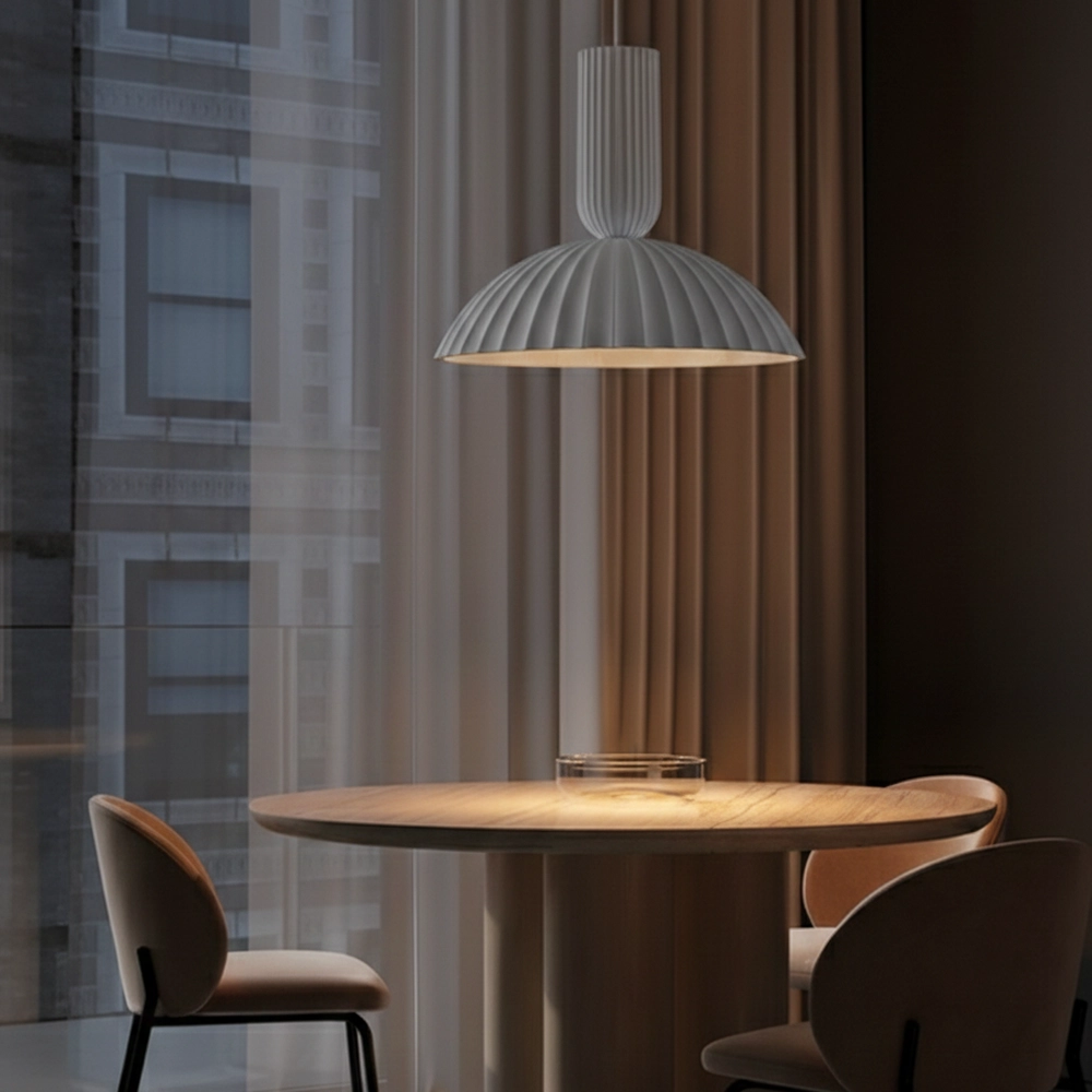 Suspension Ammos plâtre blanc