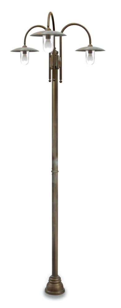 Lampe sur pied Transimeno XL - laiton vieilli 3 lumières
