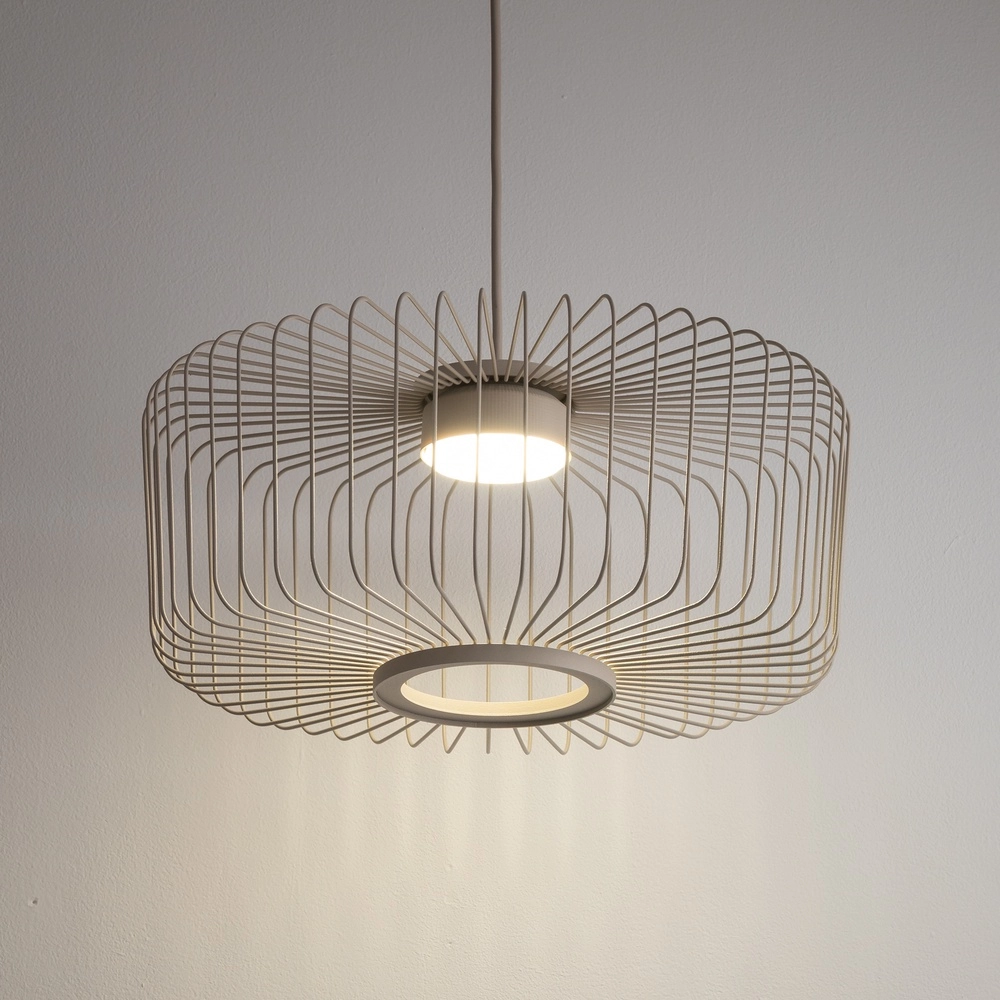 Lampe cage Kenai brun sable Ø 38cm Lyora 5903139122269