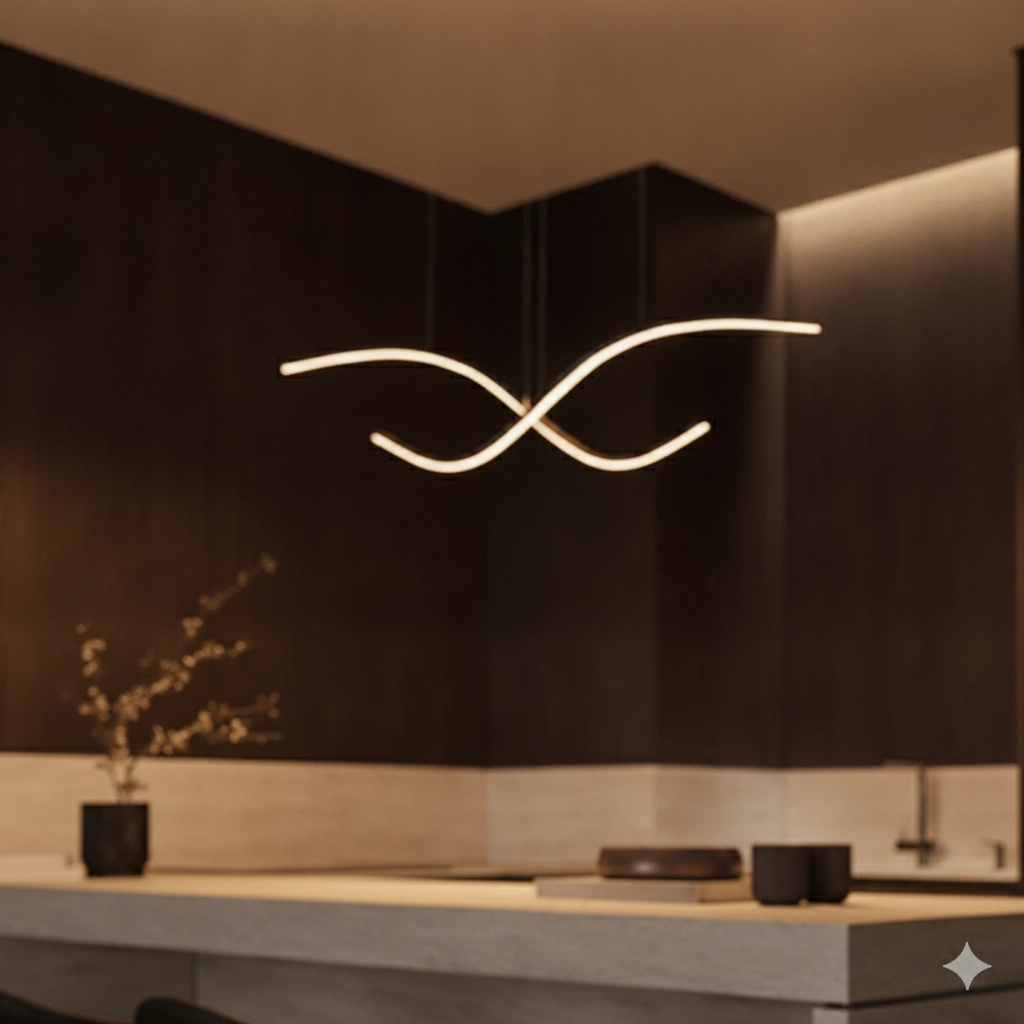 Lampe suspendue curl Brio noir