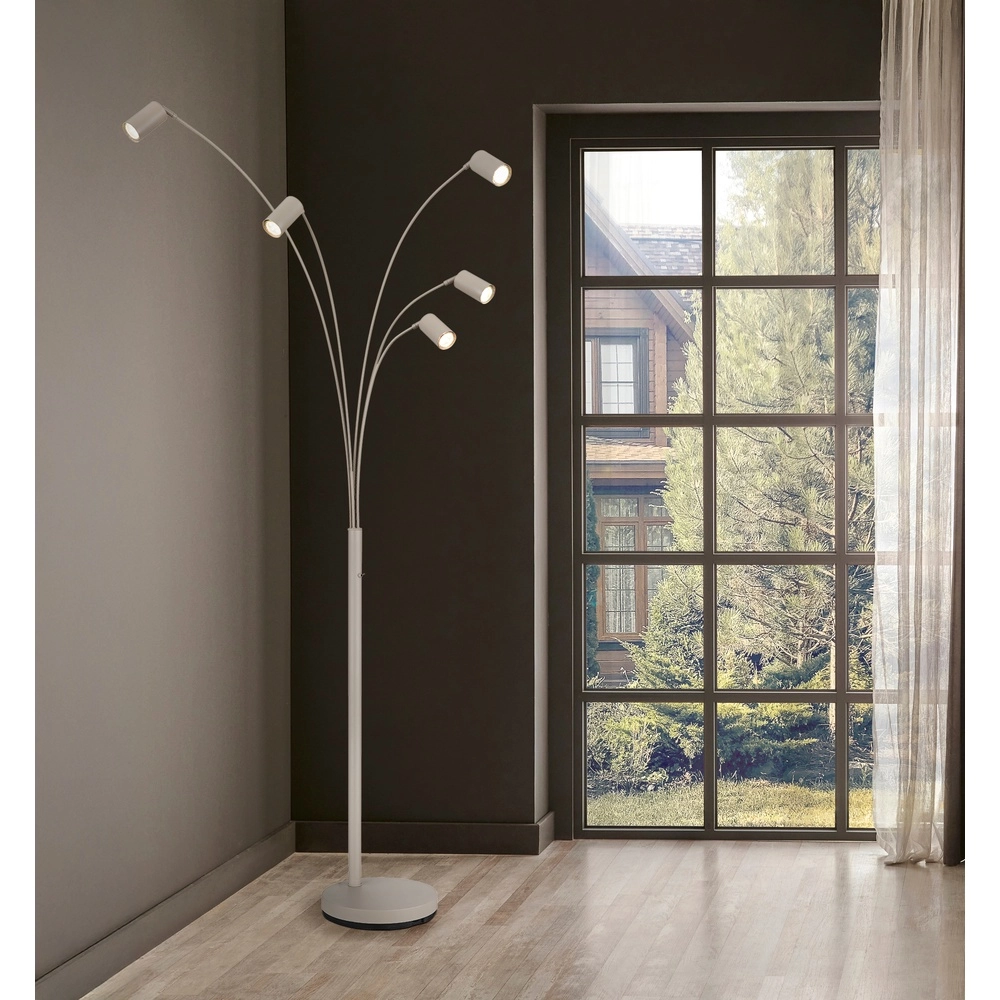 Lampadaire 5 lumières Robby brun sable Globo 9007371566365