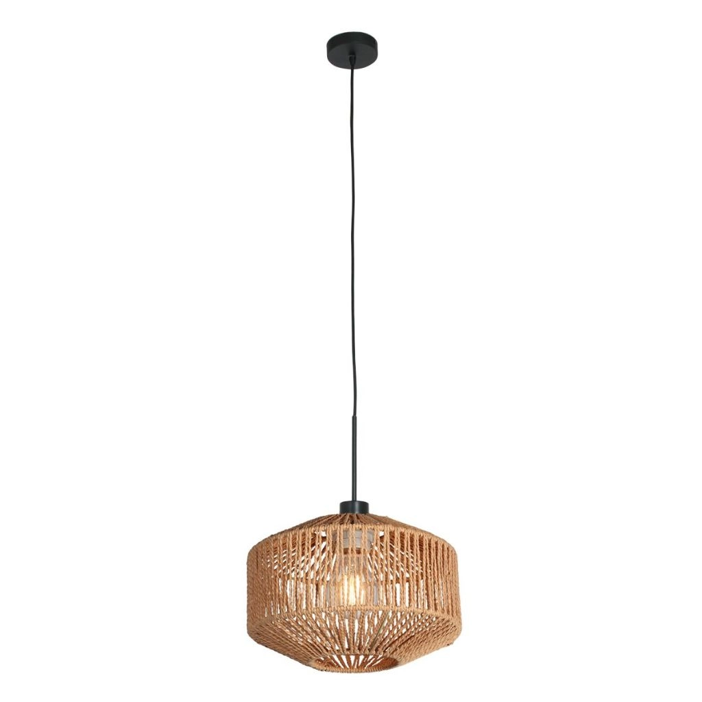 Lampe suspendue Ropex avec teinte en rotin Ø23cm Steinhauer 8712746182750