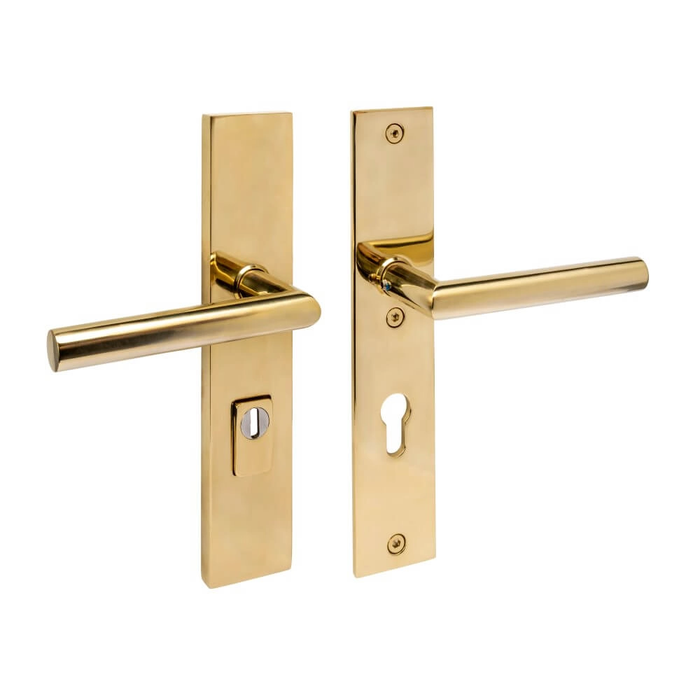 Quincaillerie de porte dérobée Jura PC 72mm laiton