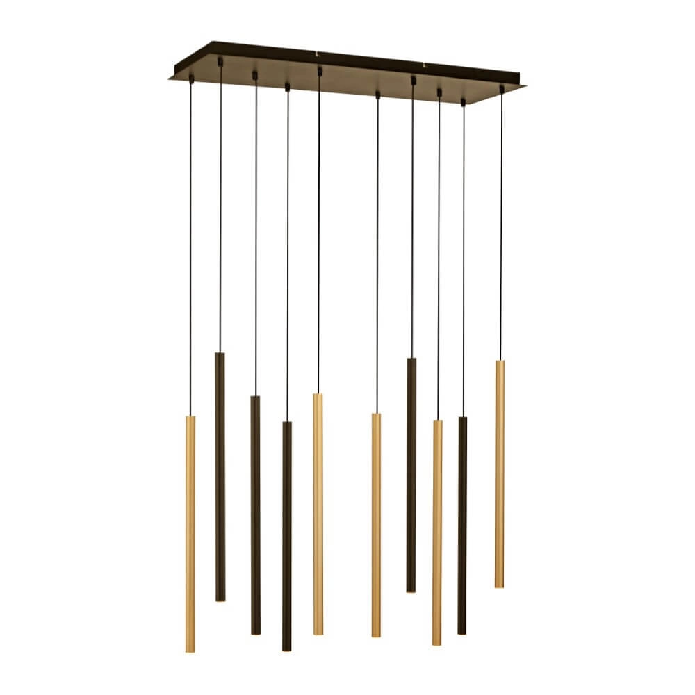 Lampe suspendue unique Flute 10 lumières Paul Neuhaus 4012248374788