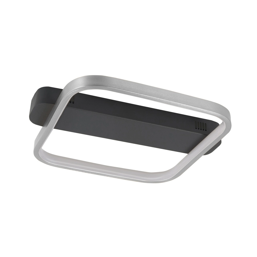 Plafonnier design Ascona noir avec nickel 30cm Plafonnier design Ascona noir avec nickel 30cm