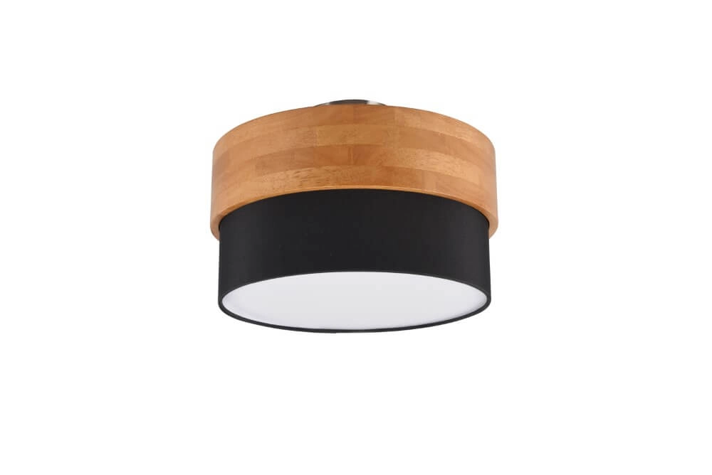 Plafonnier Ø 30cm Seasons bois avec du noir Plafonnier Ø 30cm Seasons bois avec du noir