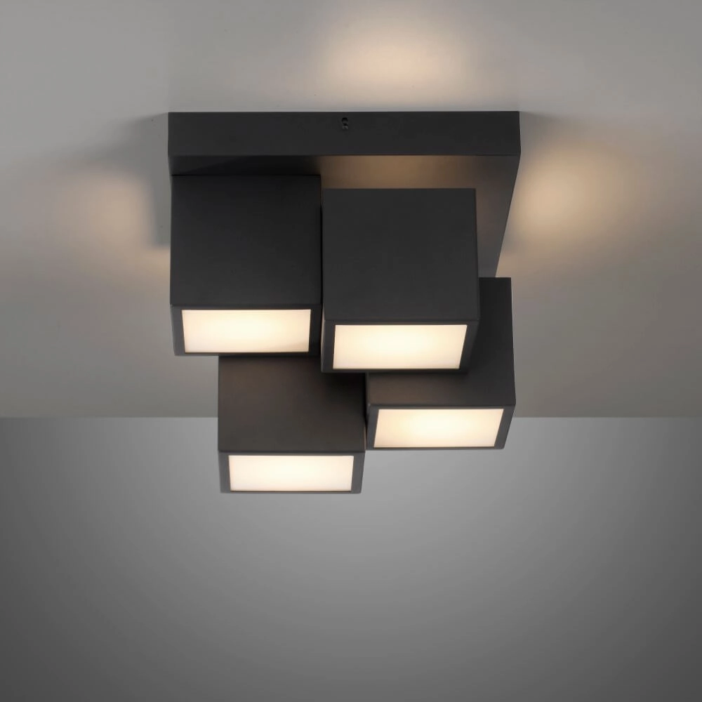 Plafonnier noir Tetris noir Just Light 4043689004538