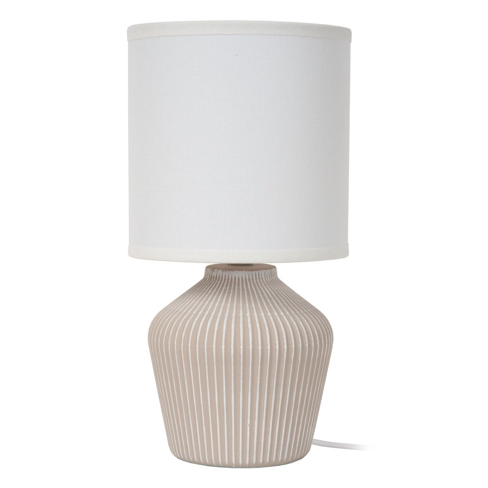 Belle lampe de table Filiz Ø crème 16cm