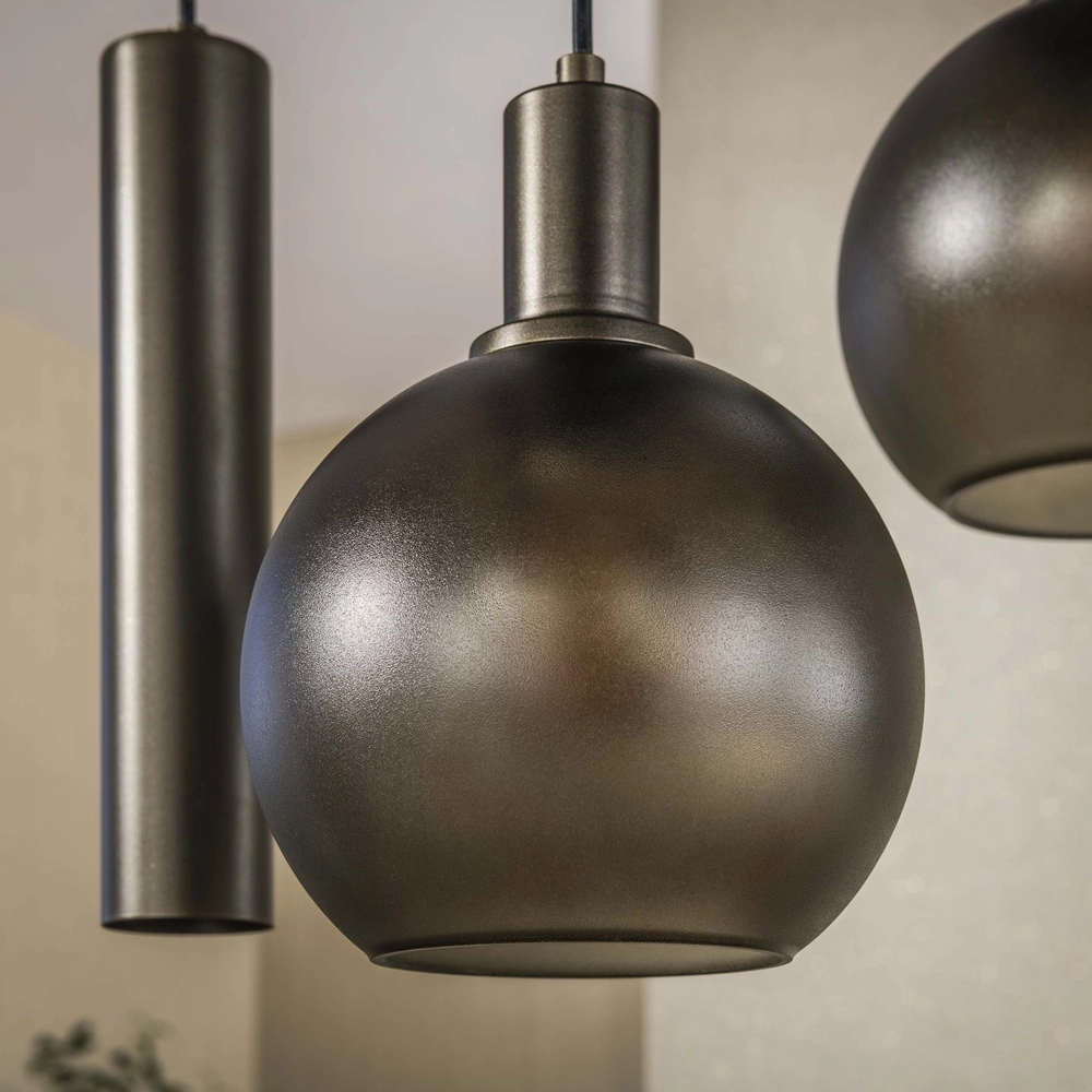 Lampe pendante de table à manger Sfera avec des boules de verre et des pendentifs Lyora 8716803512399
