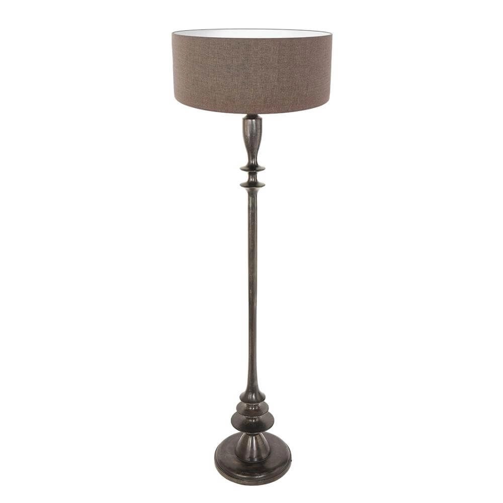 Lampadaire Bois avec capot gris