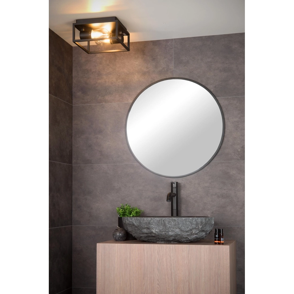 Lampe murale noire Carlyn Salle de bain à 2 lumières IP54 Lucide 5411212271709