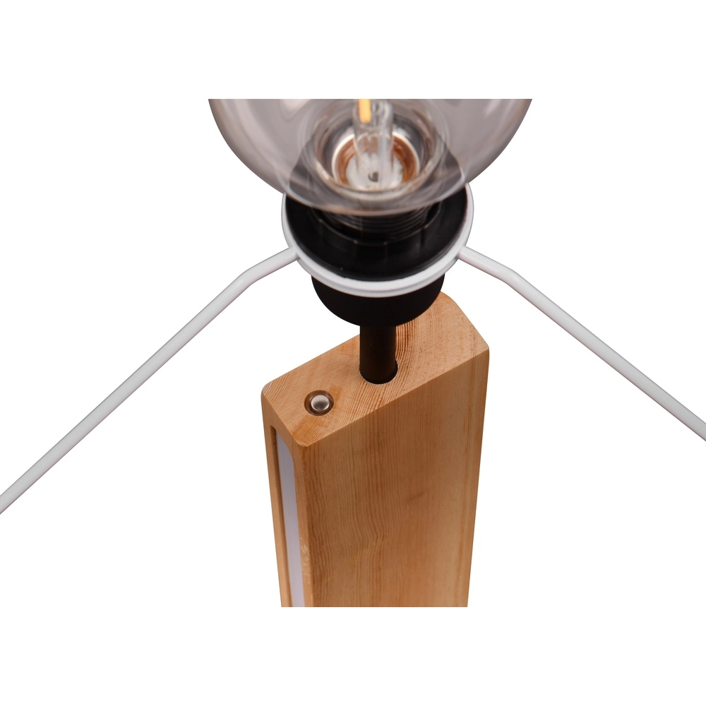 Lampadaire Rahul Design noir avec bois Trio 4017807600476