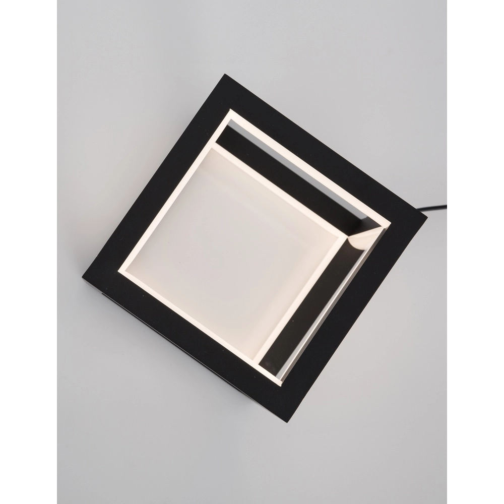 Lampe de table carrée Gabbia noir Lyora 5212017428943