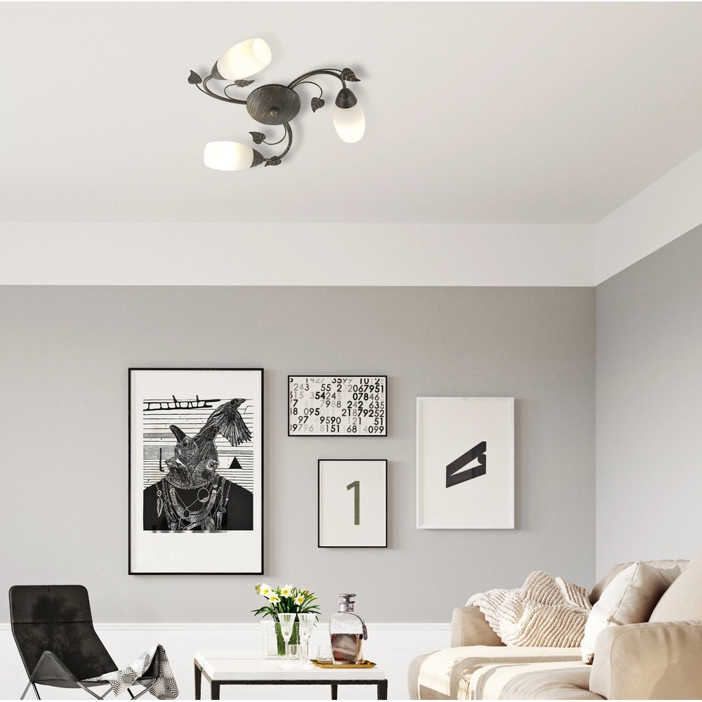 Lampe de plafond classique Venezia brun rouille Globo 9007371475599