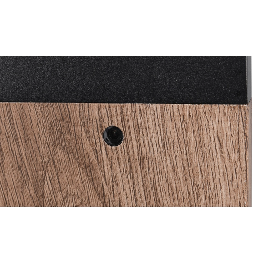 Lampe de jardin Ardila noir avec bois 100cm Trio 4017807603453