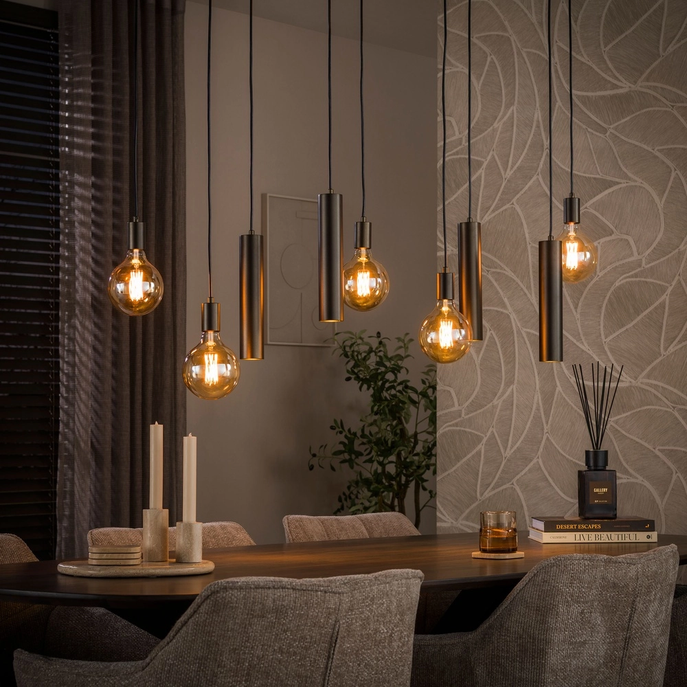 Lampe pendante de conception Senso Marron Sienne à 9 clairs