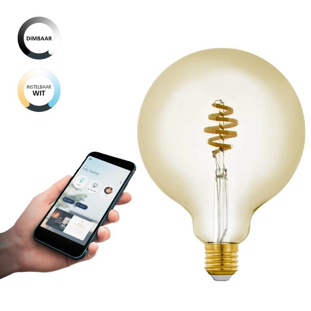 Ampoule de lampe LED Zigbee - E27 - 4.9 watt - 2200-6500K - G125 Eglo 9002759122454