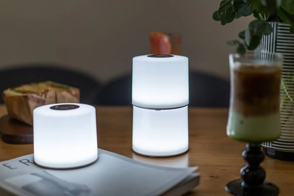 Lampe de table Noma duo intelligent blanc Lutec 6939412088549