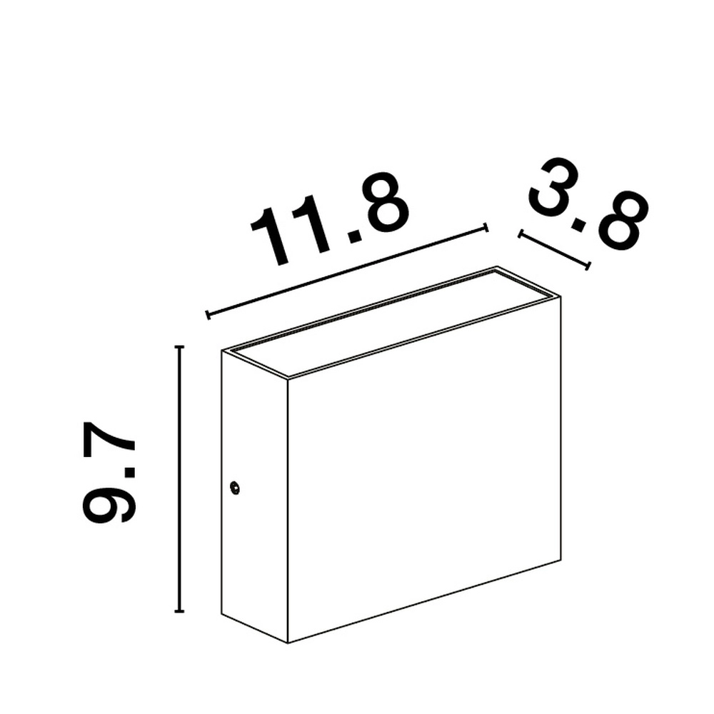 Applique murale Dewi rectangle anthracite Lyora 5212017432797