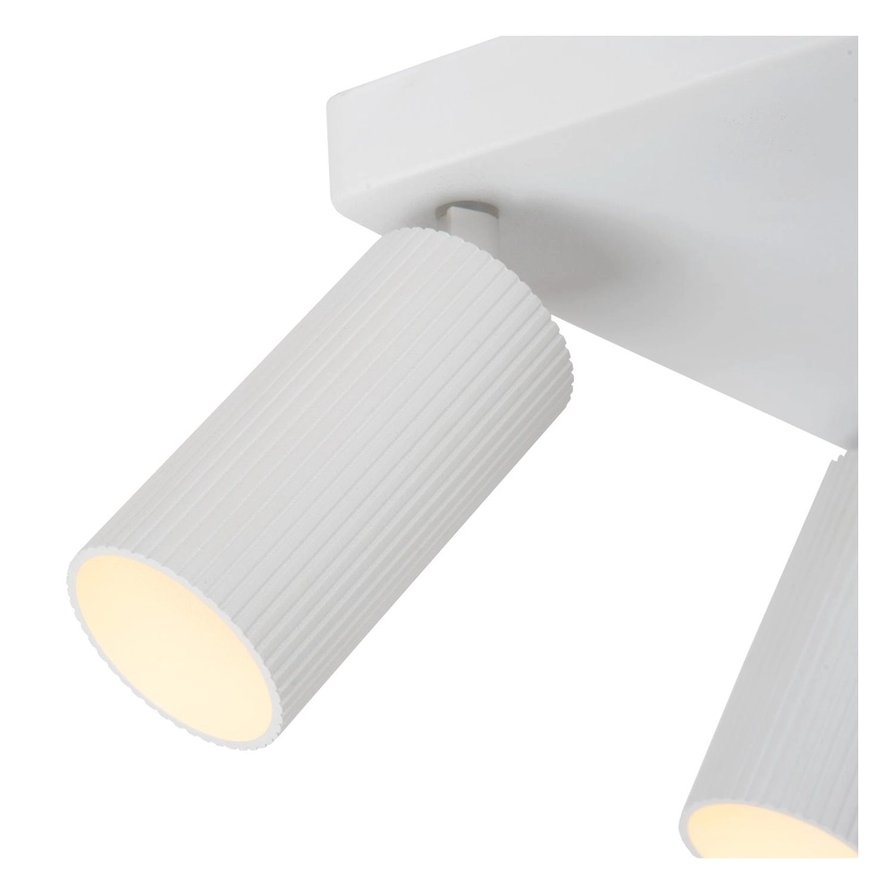Emplacement de plafond monté en surface Clubs Blanc à 4 lumières Lucide 5411212093530