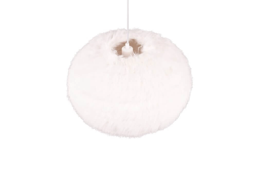 Lampe suspendue en tissu Furry crème Ø 50cm Trio 4017807600117
