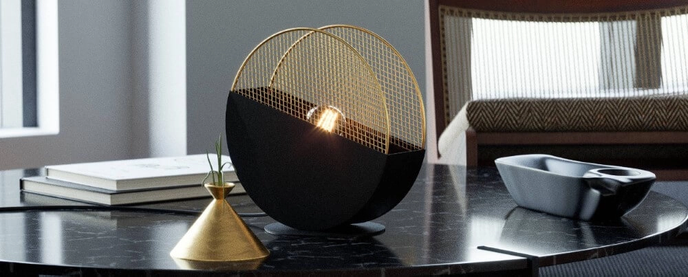 Lampe de table design Mumbles noir avec de l'or Eglo 9002759438135