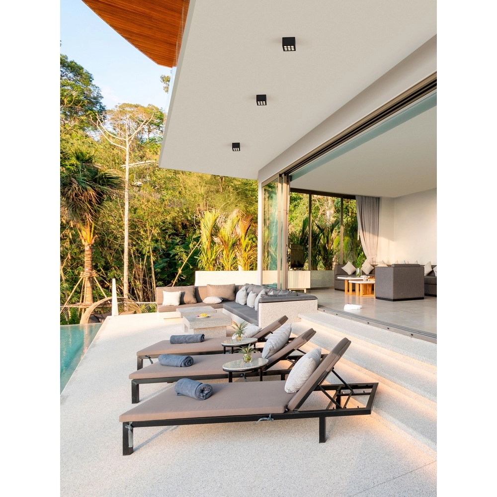 Plafonnier Jax carré 11cm anthracite Lyora 5212017476685