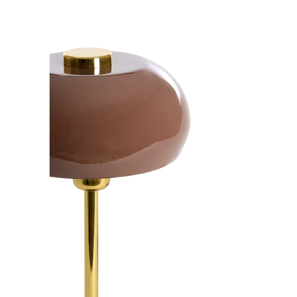 Lampe de table Surin Ø 22cm - brun foncé brillant avec or Light & Living 8717807740931