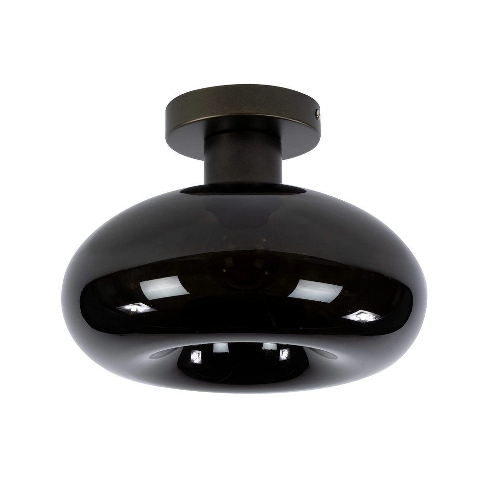 Lampe de plafond moderne Soll Sienne brun Ø 27 cm Lyora 8716803514676