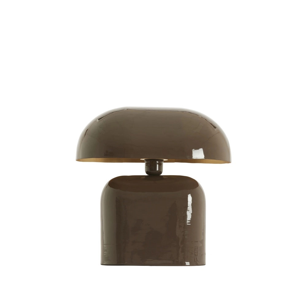 Lampe de table Todd ovale - brun foncé brillant