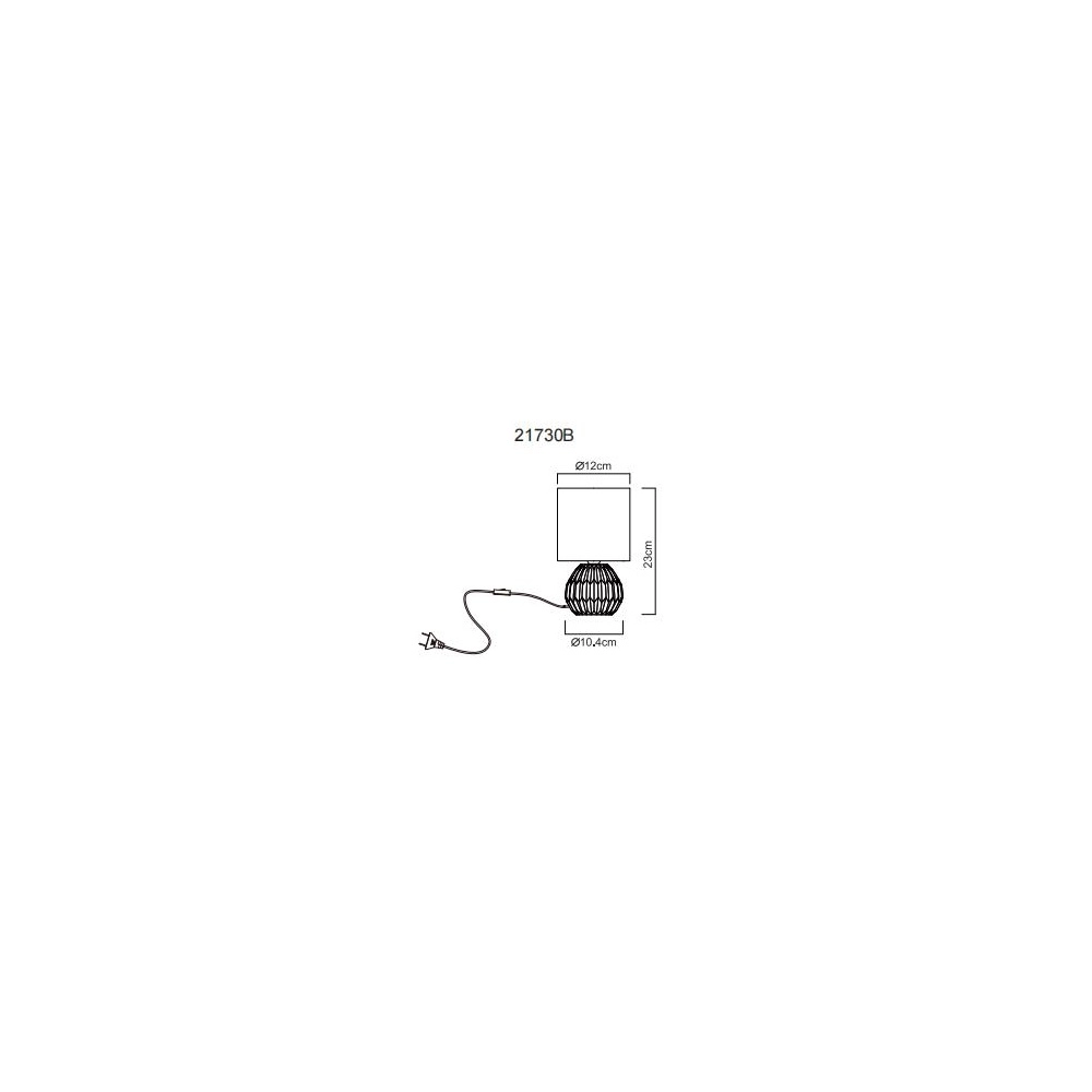 Lampe de table de conception Sylas bleu Globo 9007371481507