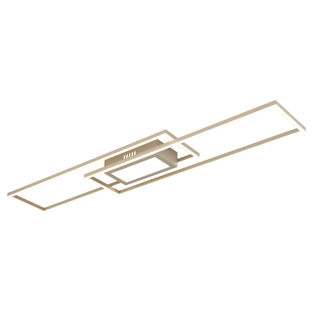 Lampe de plafond allongée Saunders brun sable