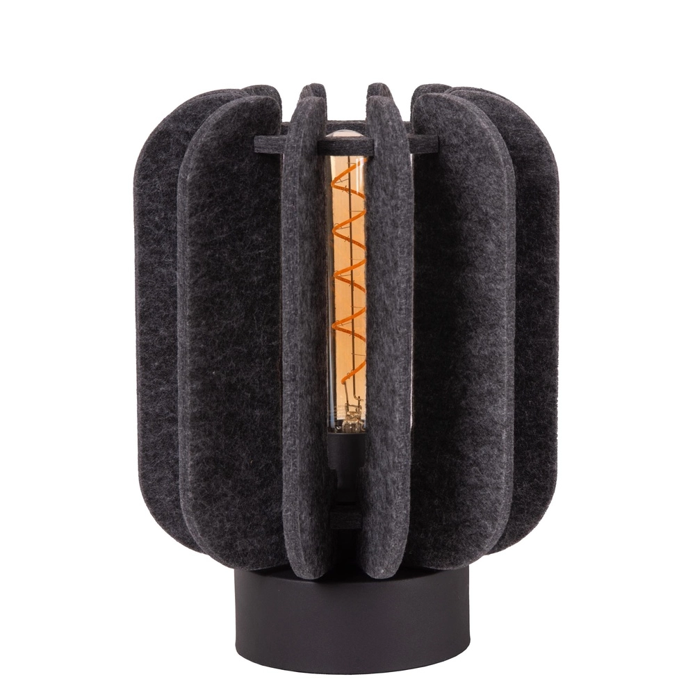 Lampe de table élégante Rafal noir avec gris