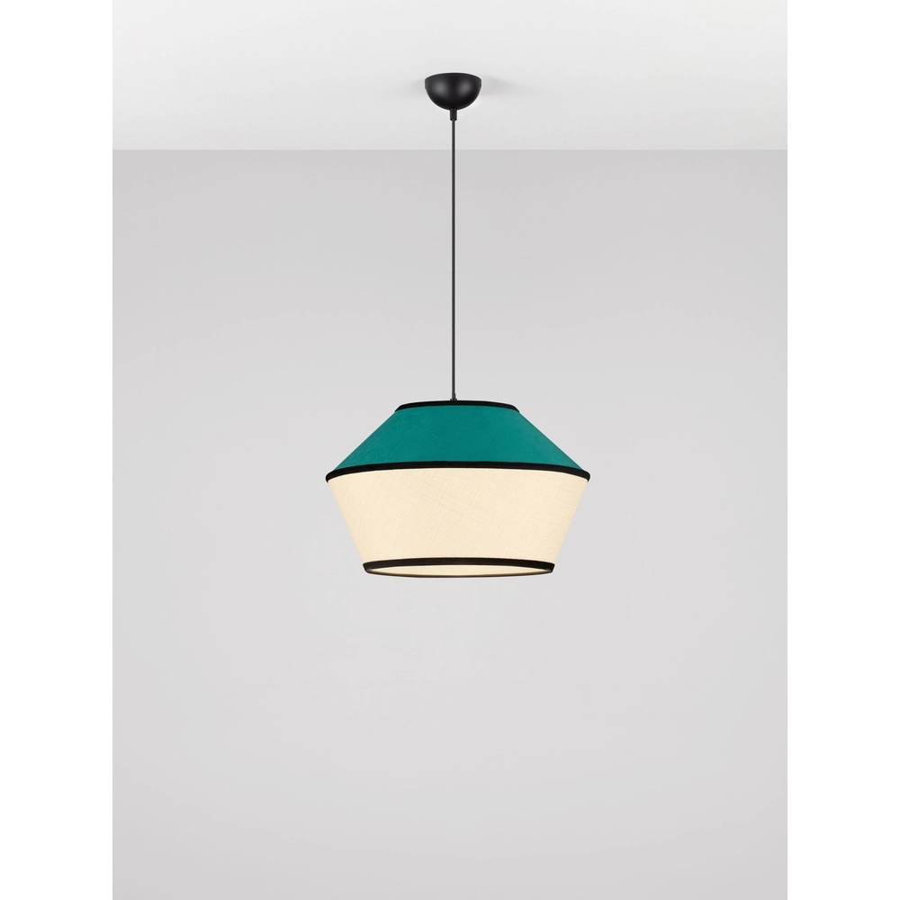 Lampe suspendue Veliss Blanc avec bleu Lyora 5212017493842