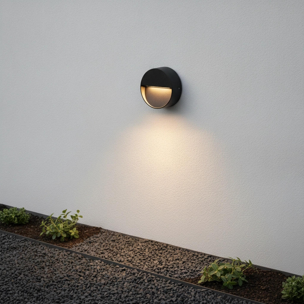 Lampe murale ronde Sete Noir