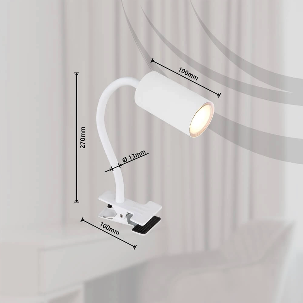 Lampe à pince blanche Robby Globo 9007371433889