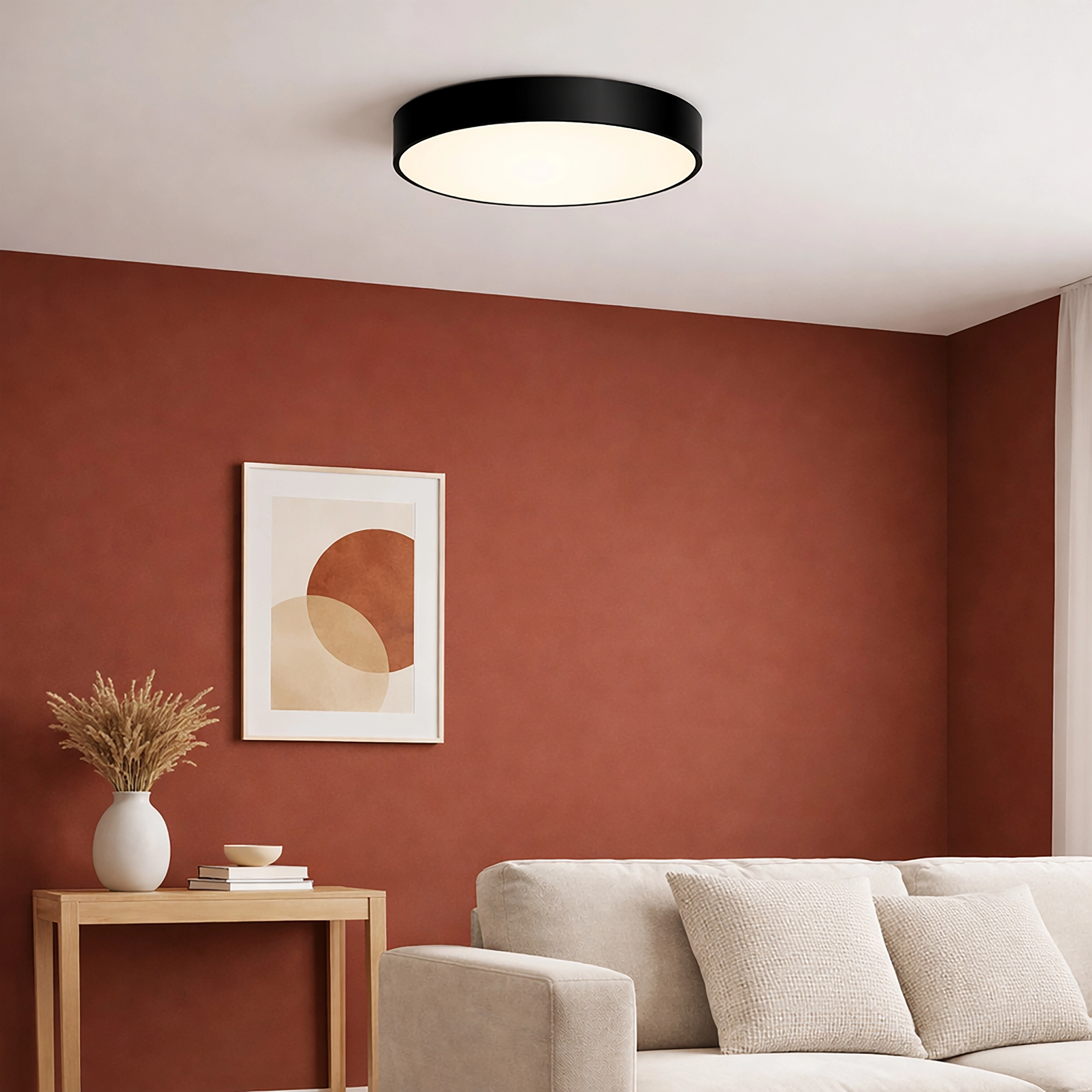 Éclairage de plafond Grace Ø 30cm noir Lyora 5053423315737