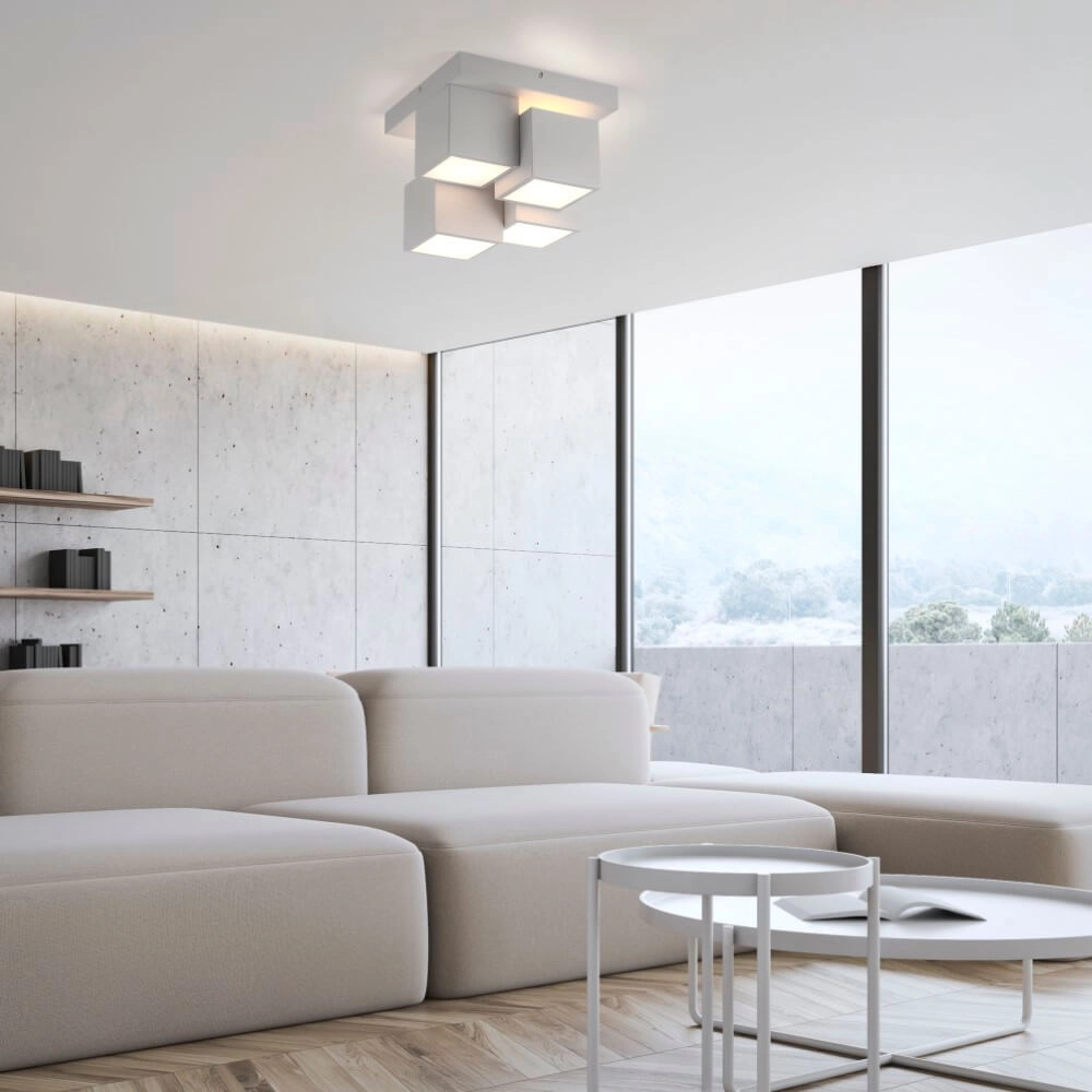 Plafonnier blanc Tetris blanc Just Light 4043689004545