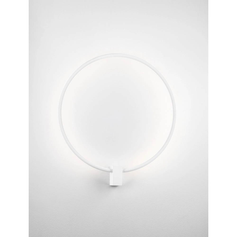Applique murale ronde Cercio blanc