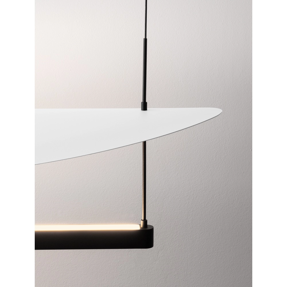 Suspension design Diona ovale noir avec blanc Lyora 5212017451484