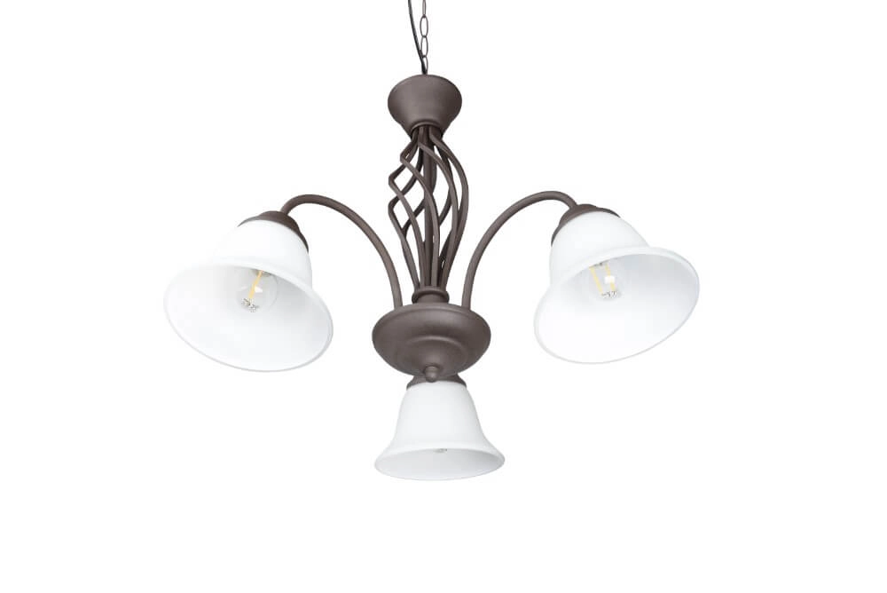 Lustre Rustica 55cm 3 lumières marron rouille Lustre Rustica 55cm 3 lumières marron rouille
