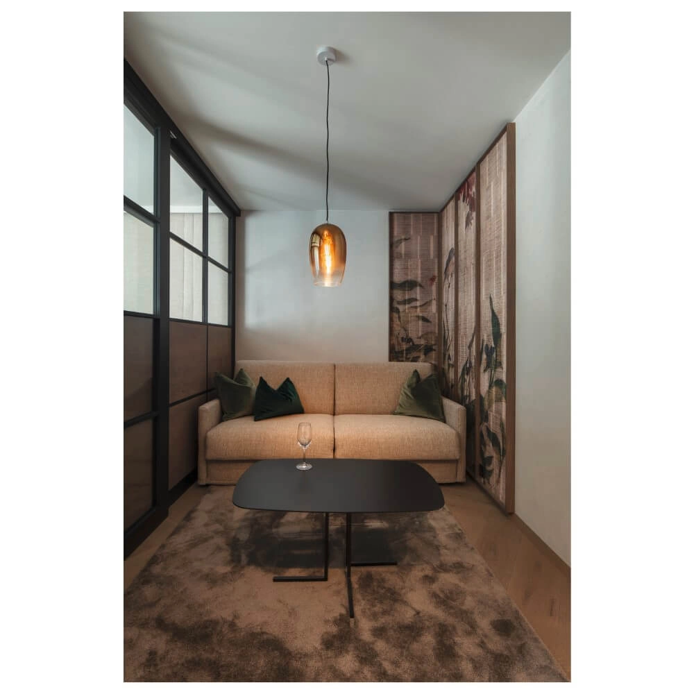 Lampe à suspension en verre Pantilo verre cuivre - Ø 18cm SLV 4024163266406