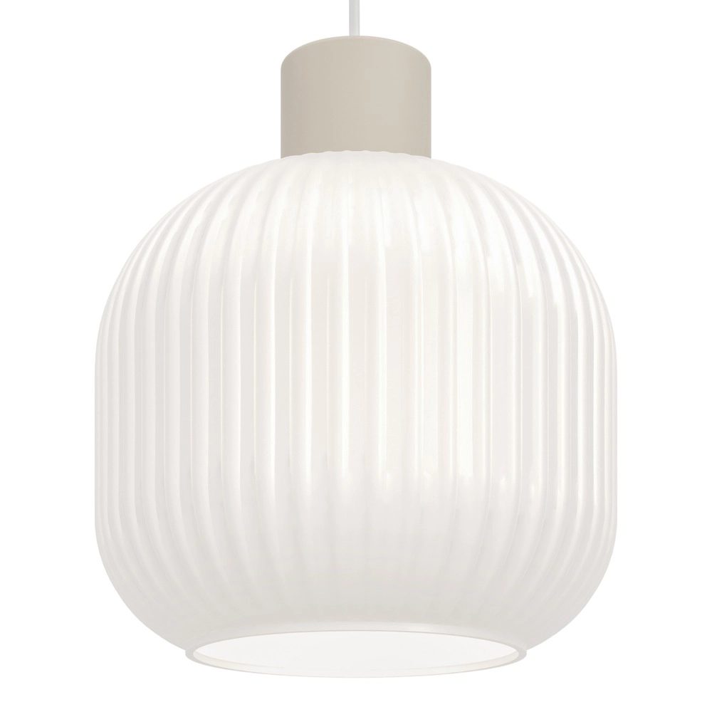 Lampe pendante de conception Dasmina brun sable avec du blanc Ø 20 cm Eglo 9008606406265