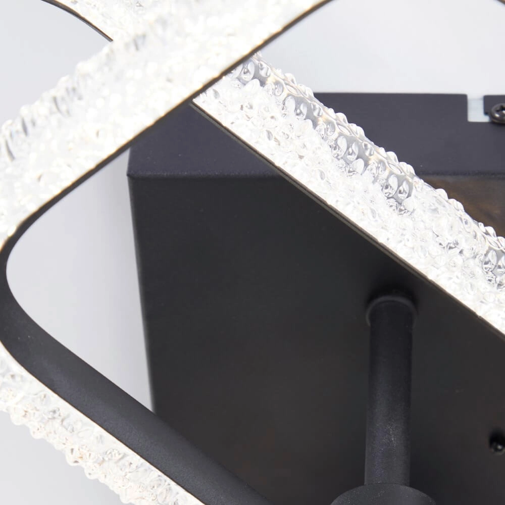 Plafonnier carré Aydin noir Brilliant 4004353442070