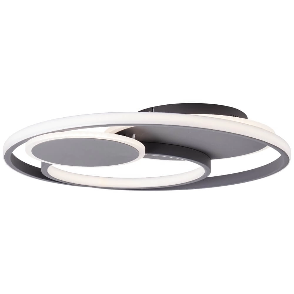 Plafonnier Runda 50cm 3 anneaux Anthracite Plafonnier Runda 50cm 3 anneaux Anthracite