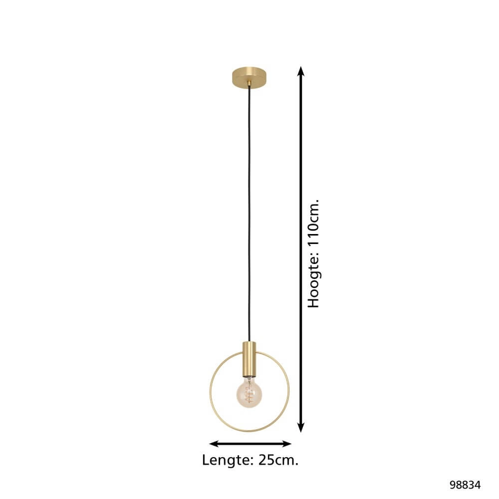 Lampe suspendue dorée Manizales Ø 25 cm Eglo 9002759988340