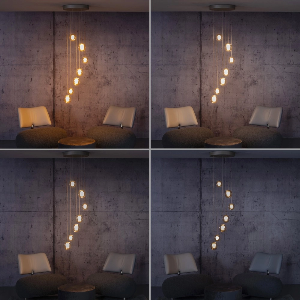 Lampe suspendue à 7 lampes Pure Popup Bronce Paul Neuhaus 4012248396681